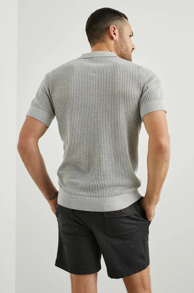 Shirts Men Rails Nathan Polo Shirt Grey Melange