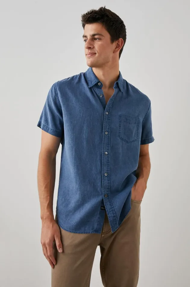 Shirts Men Rails Paros Shirt Lapis