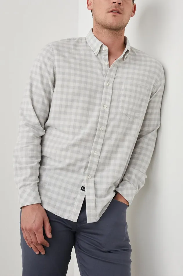 Shirts Men Rails Reid Shirt Alloy White Melange