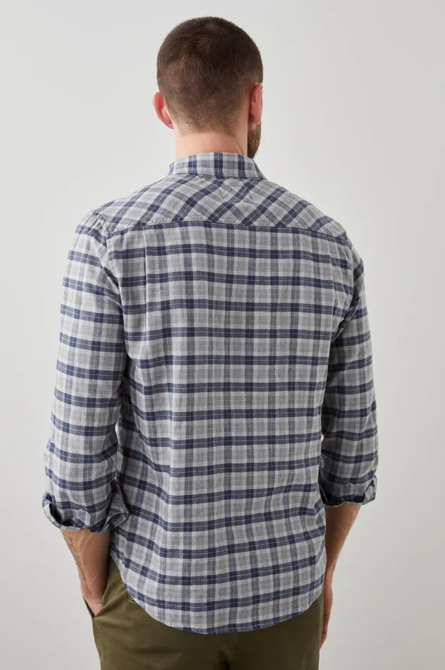 Shirts Men Rails Reid Shirt Faded Navy Melange
