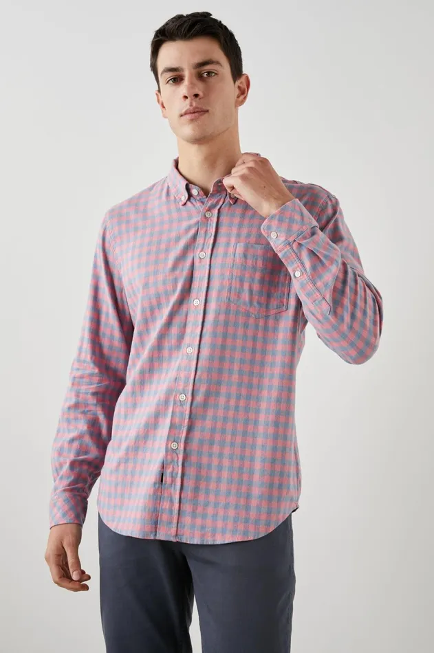 Shirts Men Rails Reid Shirt Melon Denim Melange