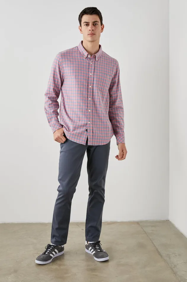 Shirts Men Rails Reid Shirt Melon Denim Melange