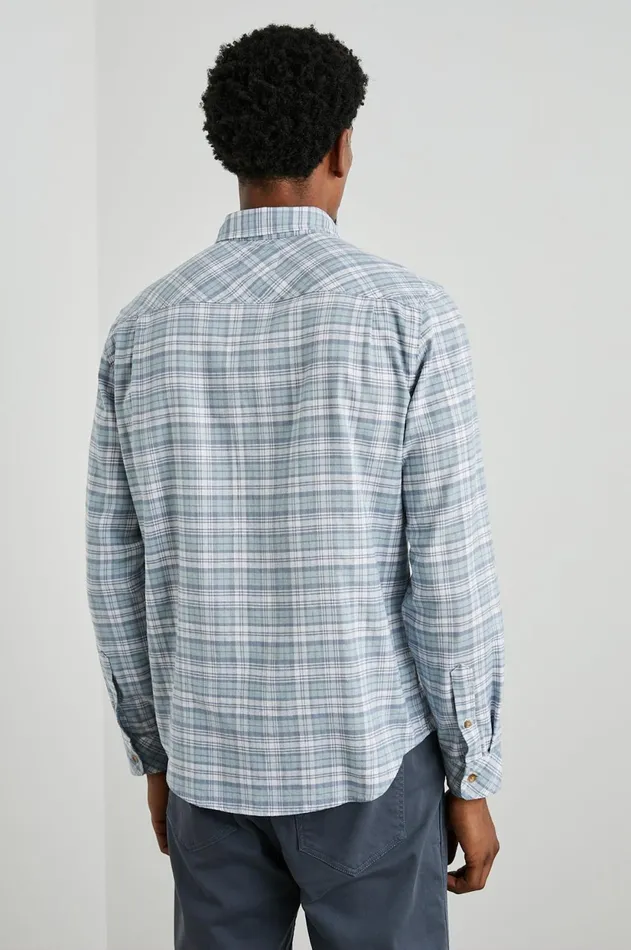 Shirts Men Rails Reid Shirt Sage Glass White