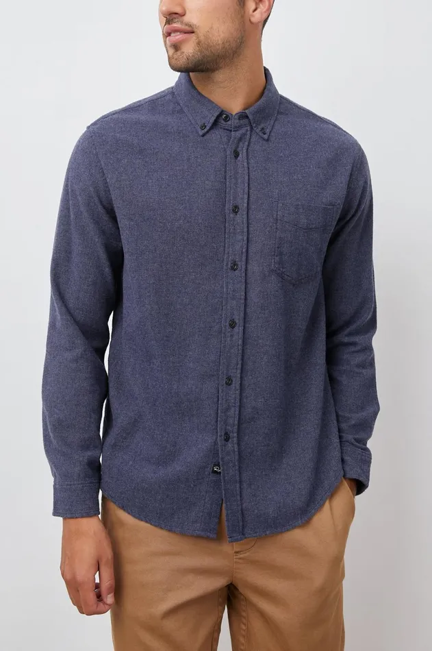 Shirts Men Rails Runson Shirt Heather Blue