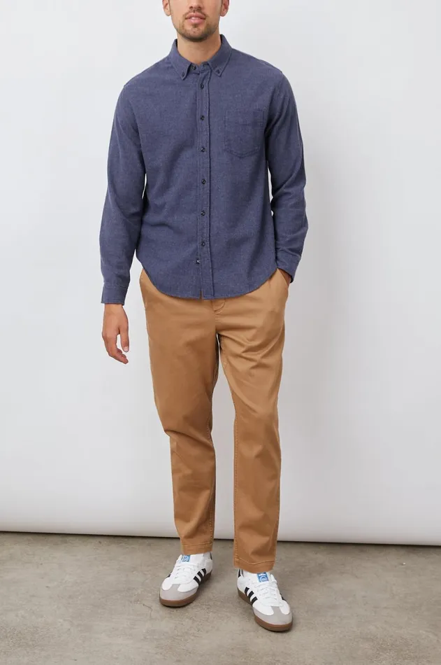 Shirts Men Rails Runson Shirt Heather Blue