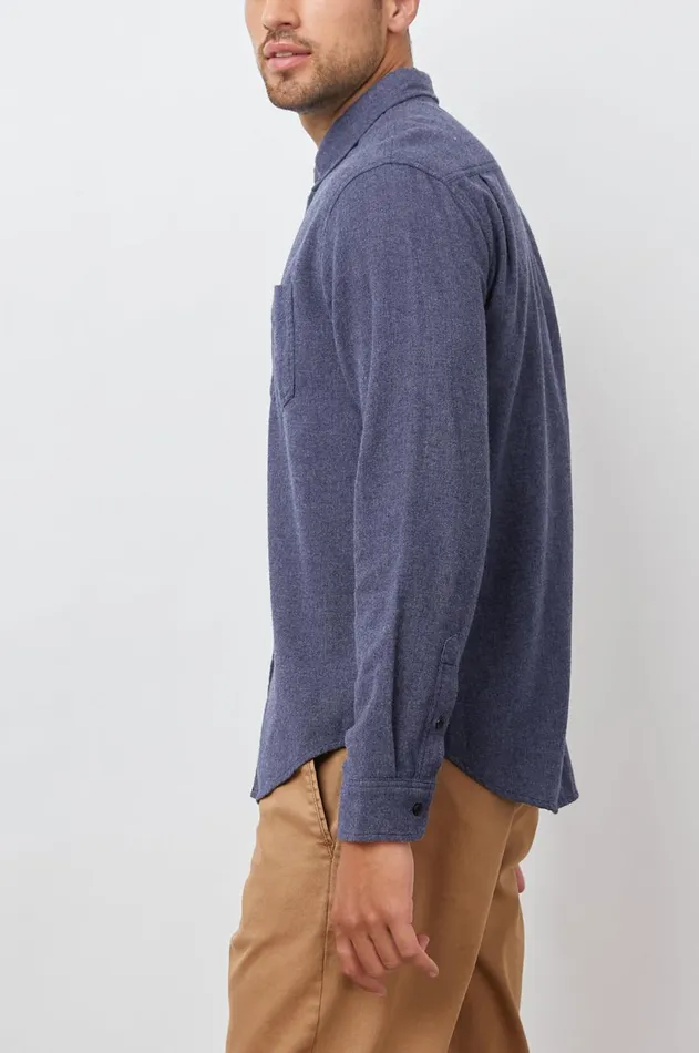 Shirts Men Rails Runson Shirt Heather Blue