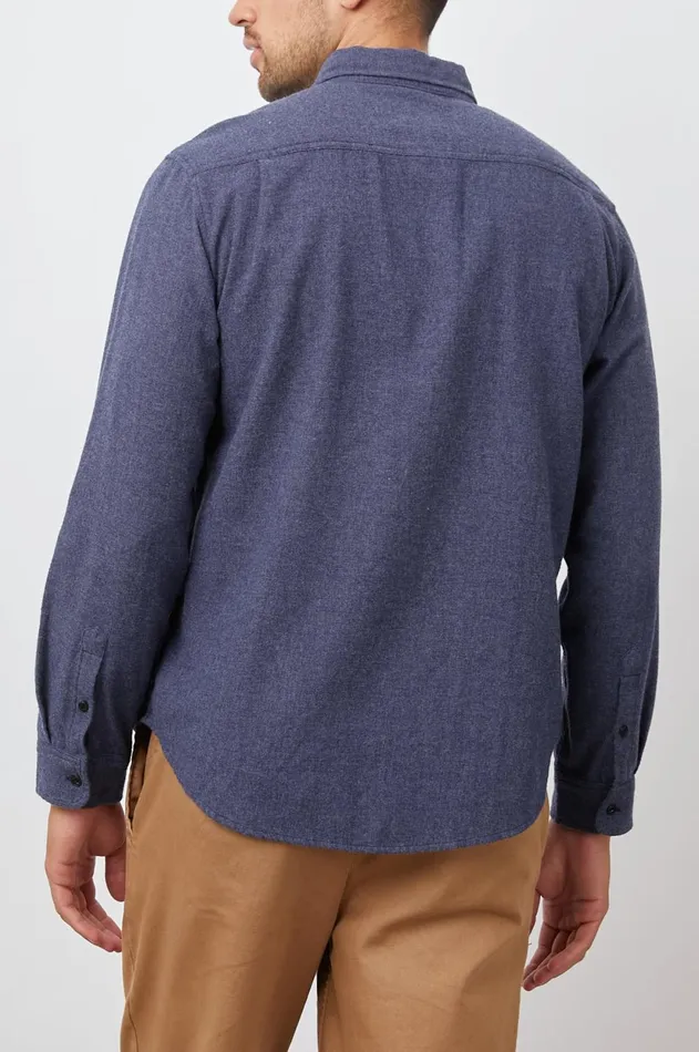 Shirts Men Rails Runson Shirt Heather Blue
