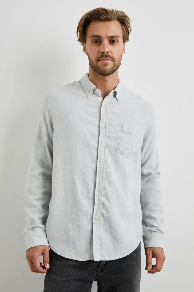 Shirts Men Rails Runson Shirt Heather Grey