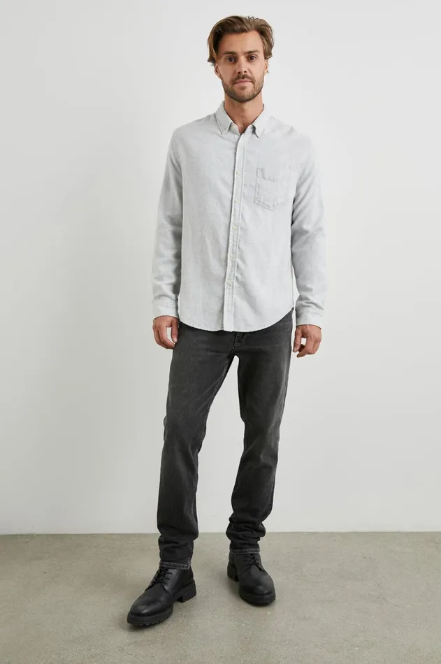 Shirts Men Rails Runson Shirt Heather Grey
