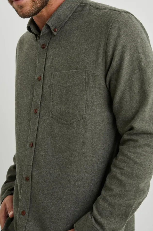 Shirts Men Rails Runson Shirt Hunter Green