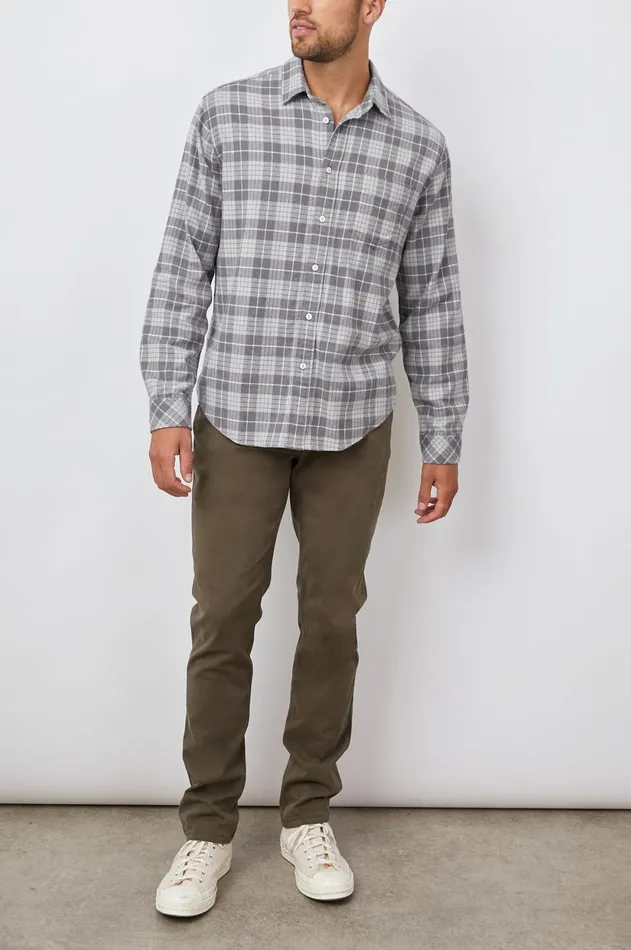 Shirts Men Rails Sussex Shirt Alloy Slate Melange