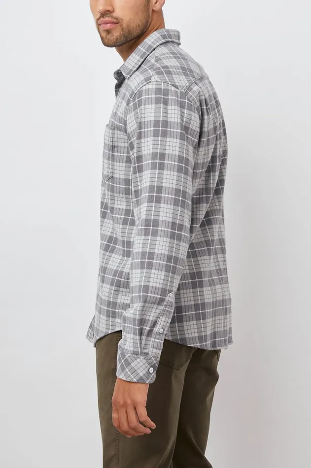 Shirts Men Rails Sussex Shirt Alloy Slate Melange