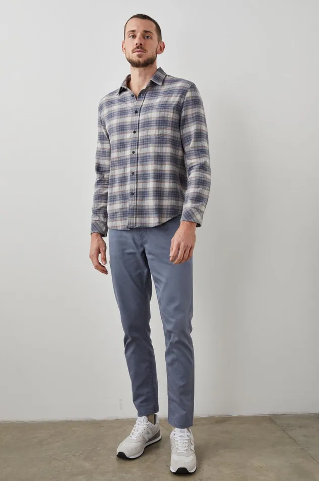 Shirts Men Rails Sussex Shirt Arrowroot Flint Melange