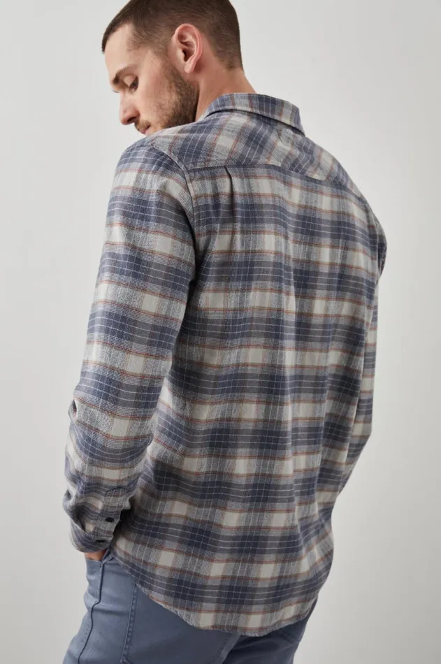 Shirts Men Rails Sussex Shirt Arrowroot Flint Melange
