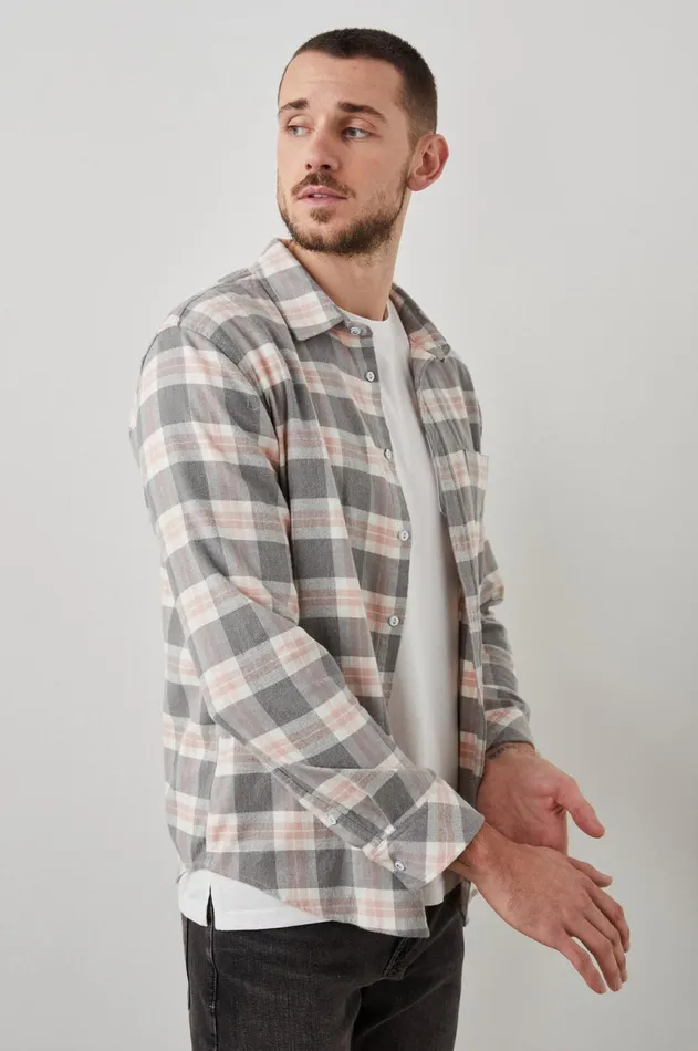 Shirts Men Rails Sussex Shirt Charcoal Heather Prawn