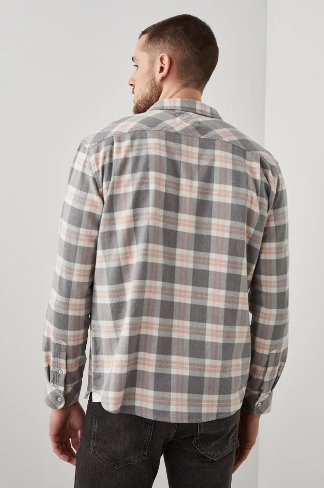 Shirts Men Rails Sussex Shirt Charcoal Heather Prawn