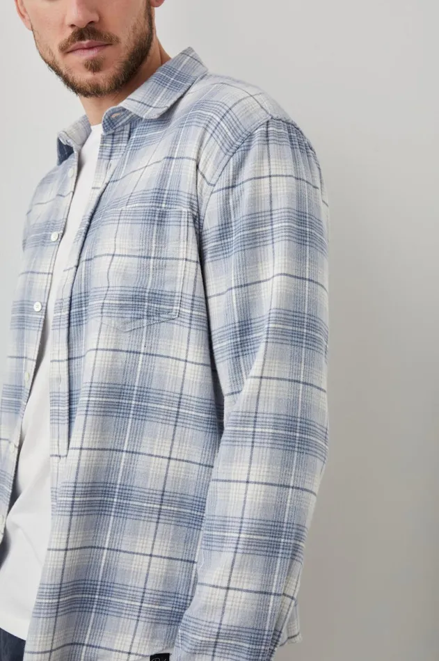 Shirts Men Rails Sussex Shirt Glacier Denim White