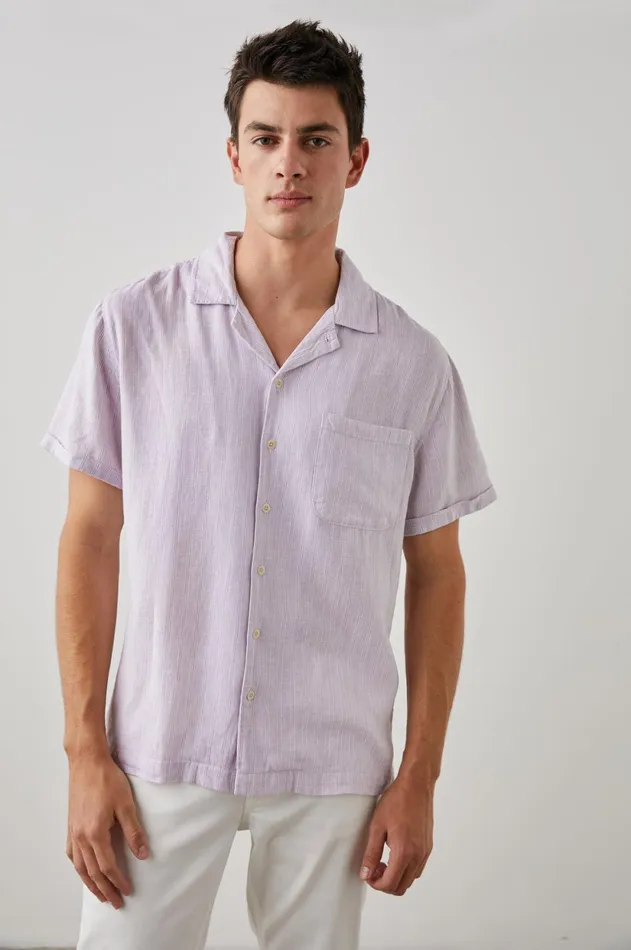 Shirts Men Rails Waimea Shirt Lavender White Stripe