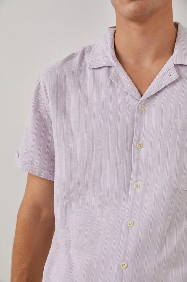 Shirts Men Rails Waimea Shirt Lavender White Stripe