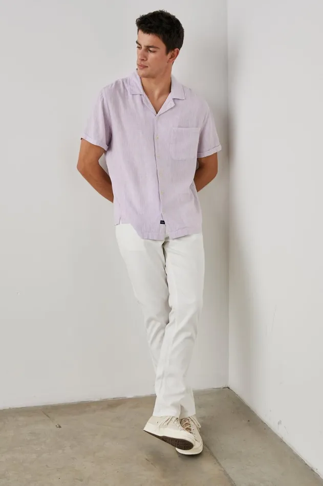 Shirts Men Rails Waimea Shirt Lavender White Stripe