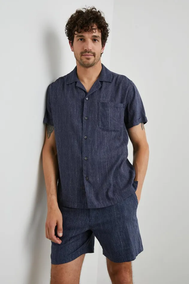 Shirts Men Rails Waimea Shirt Matrix Navy Pearl