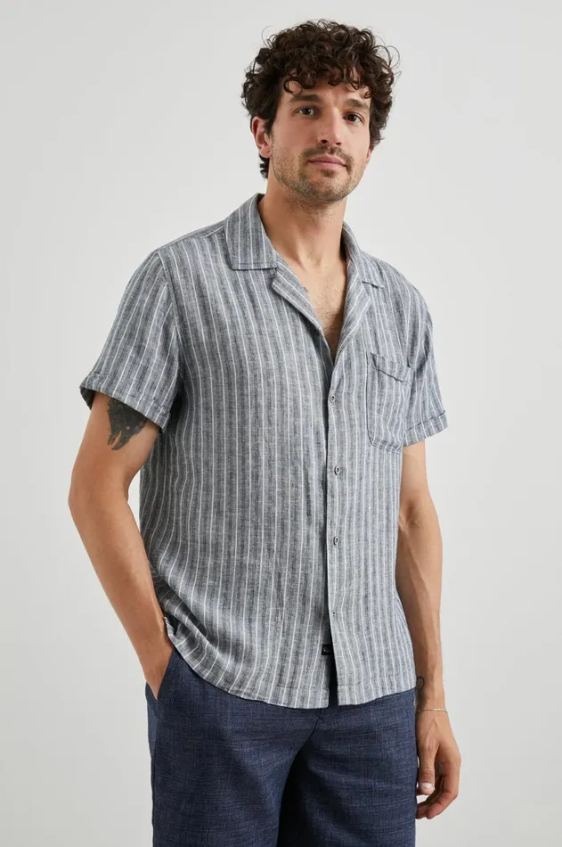 Shirts Men Rails Waimea Shirt Ocean Mist Stripe