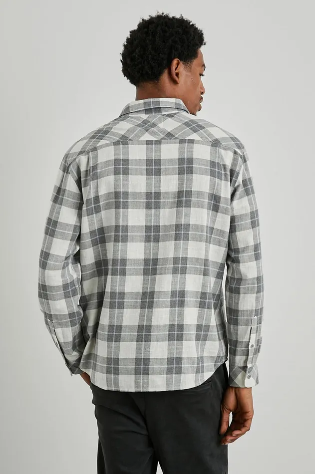 Shirts Men Rails Wyatt Shirt Anthrocite Sky Melange