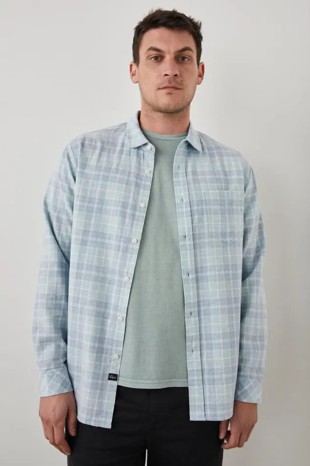Shirts Men Rails Wyatt Shirt Bitter Melon Cloud Melange