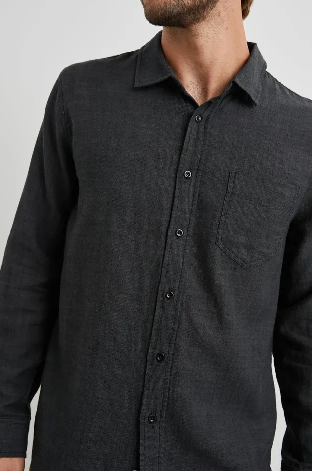 Shirts Men Rails Wyatt Shirt Black Chambray