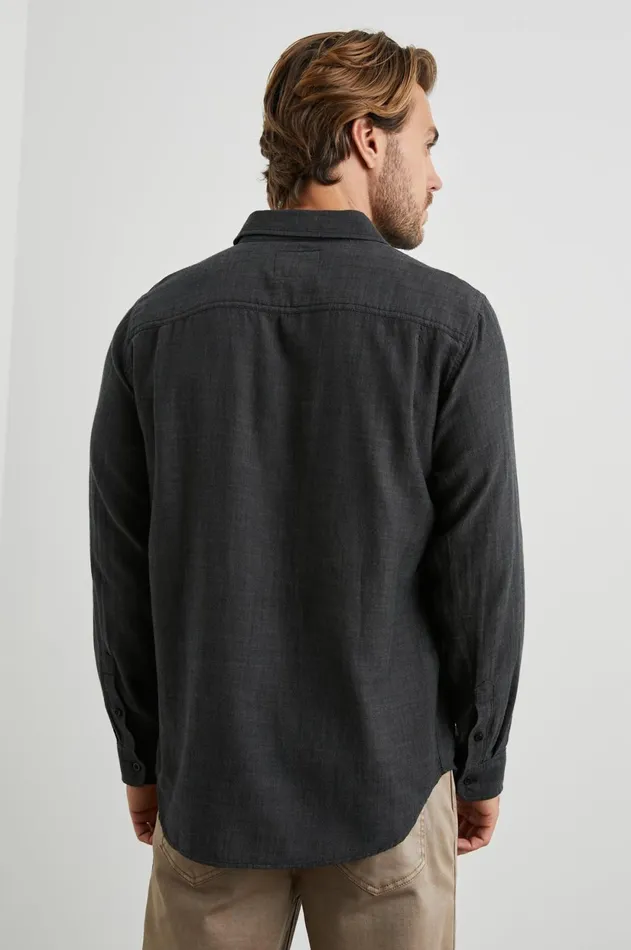 Shirts Men Rails Wyatt Shirt Black Chambray