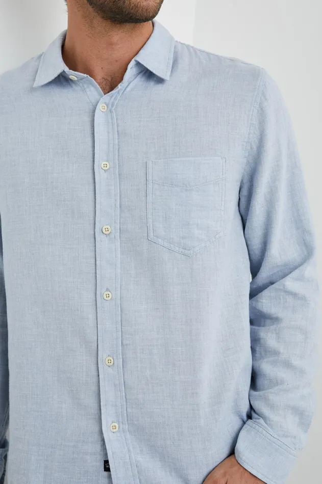 Shirts Men Rails Wyatt Shirt Blue Melange