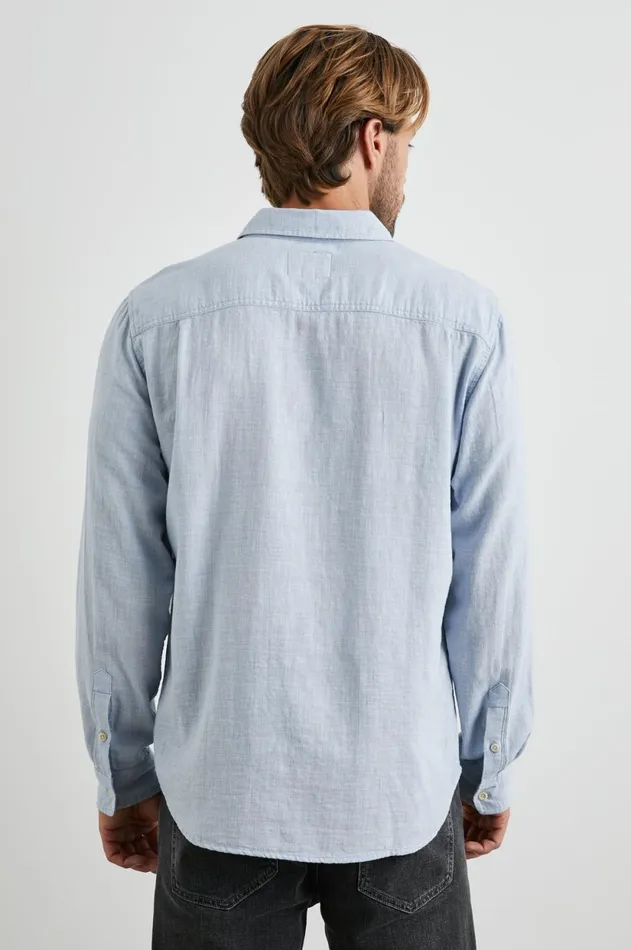 Shirts Men Rails Wyatt Shirt Blue Melange