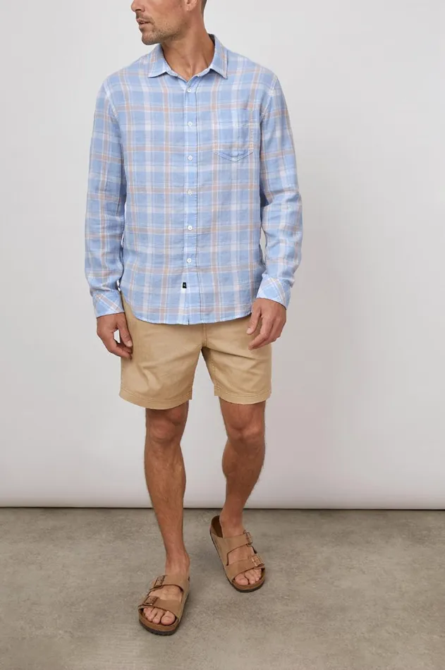 Shirts Men Rails Wyatt Shirt Faded Strawberry Seaglass