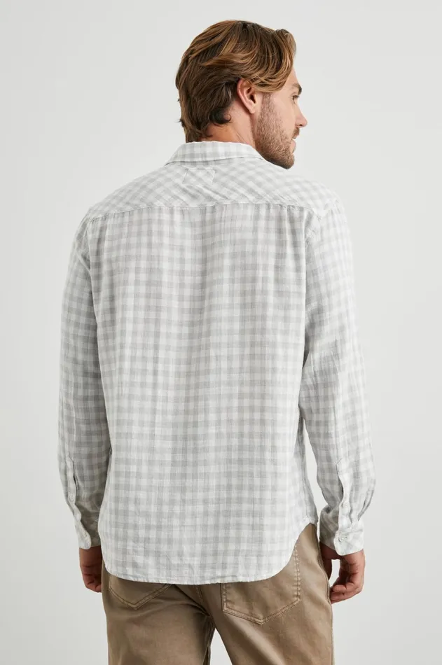 Shirts Men Rails Wyatt Shirt Grey Gingham Melange