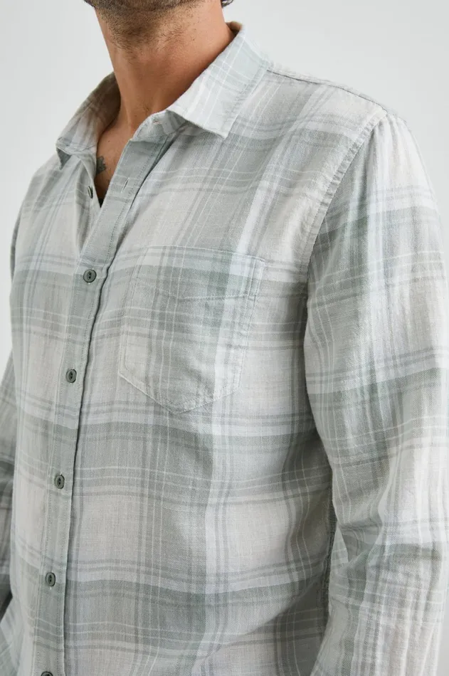 Shirts Men Rails Wyatt Shirt Jade Crystal Melange