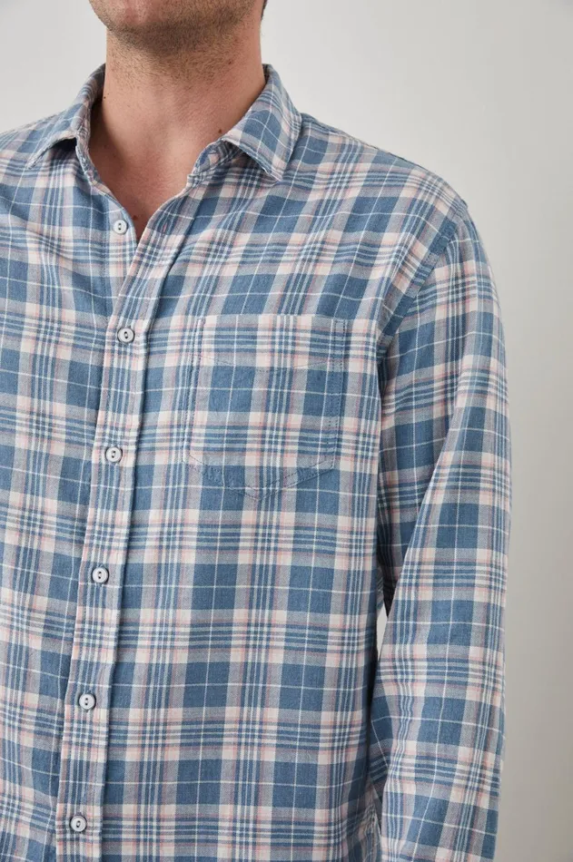 Shirts Men Rails Wyatt Shirt Mediterranean Melon Melange