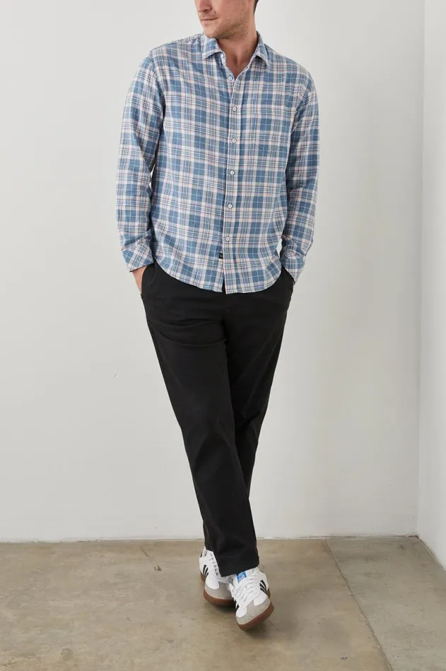 Shirts Men Rails Wyatt Shirt Mediterranean Melon Melange