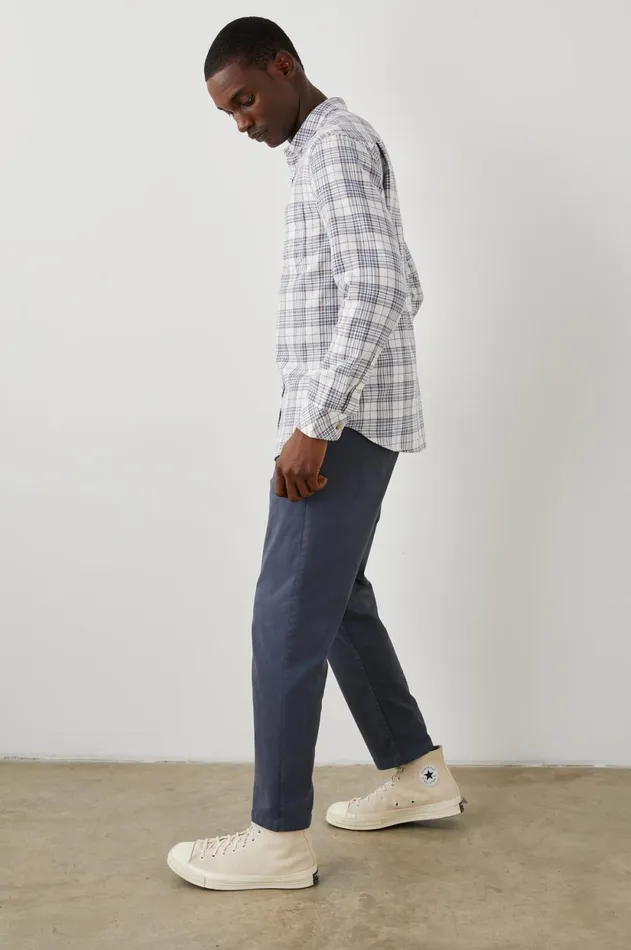 Shirts Men Rails Wyatt Shirt Melon Navy White Melange