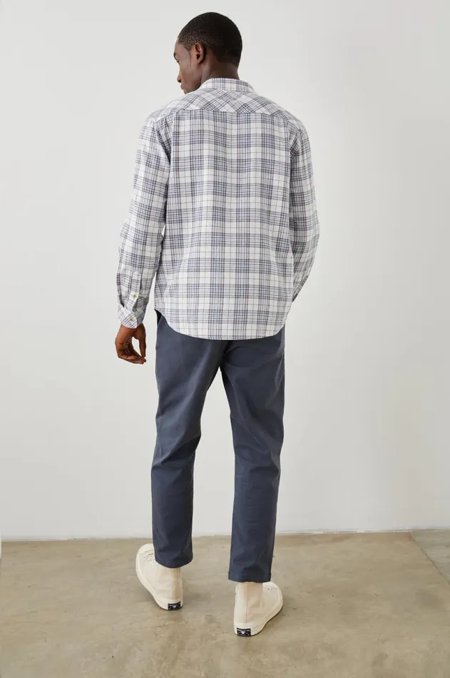 Shirts Men Rails Wyatt Shirt Melon Navy White Melange