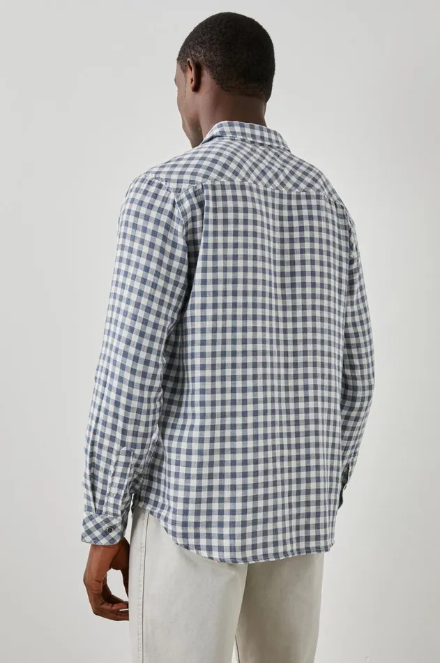 Shirts Men Rails Wyatt Shirt Navy Gingham Melange