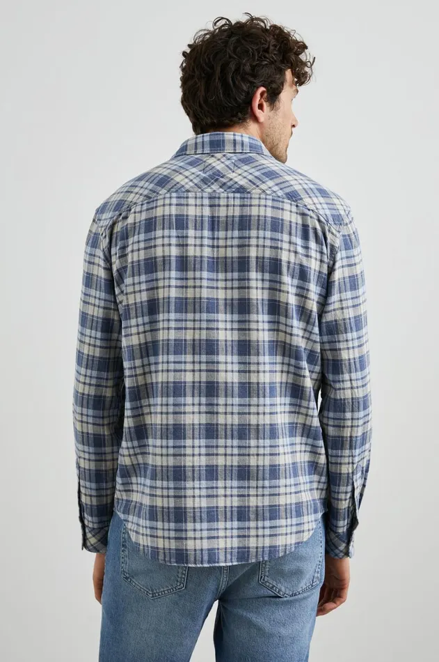 Shirts Men Rails Wyatt Shirt Navy Sorghum Oxford