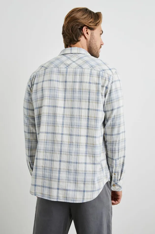 Shirts Men Rails Wyatt Shirt Oat Denim Heather
