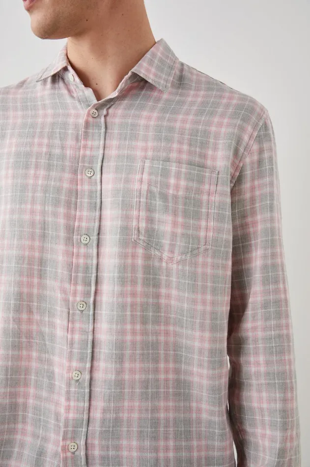 Shirts Men Rails Wyatt Shirt Papaya Silver Melange