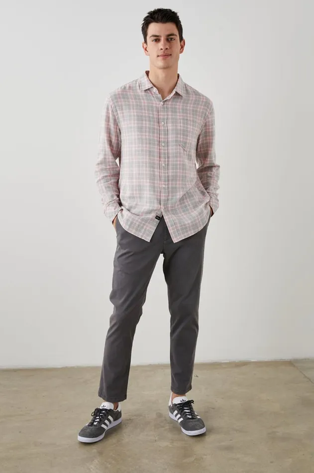 Shirts Men Rails Wyatt Shirt Papaya Silver Melange