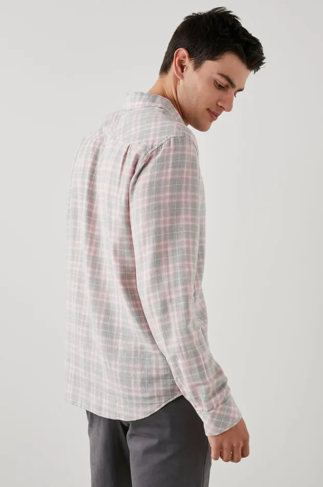 Shirts Men Rails Wyatt Shirt Papaya Silver Melange