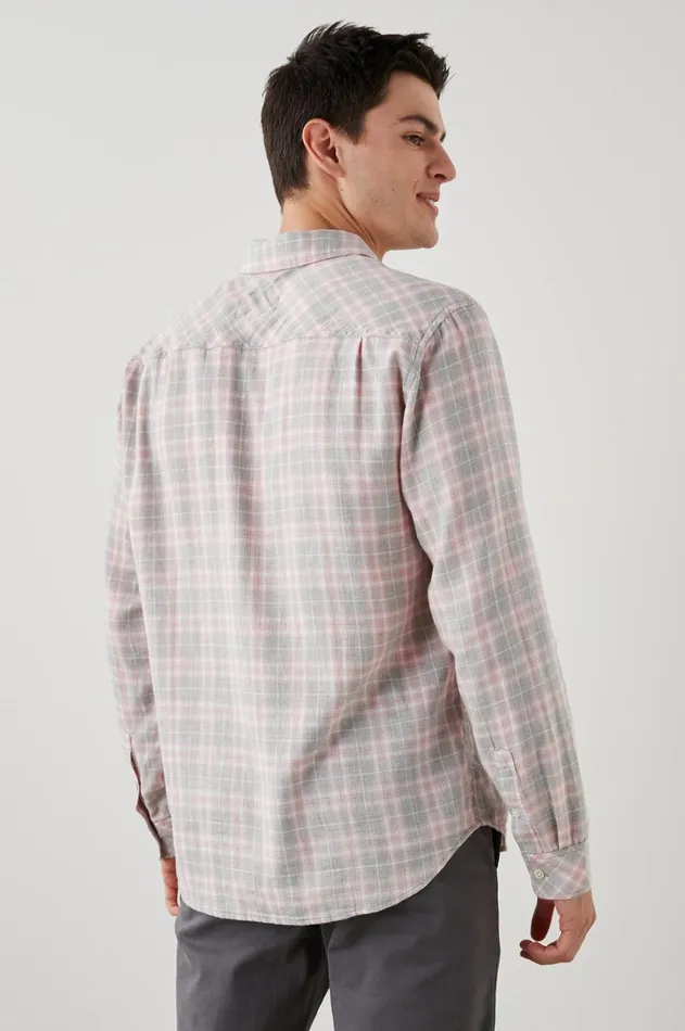 Shirts Men Rails Wyatt Shirt Papaya Silver Melange