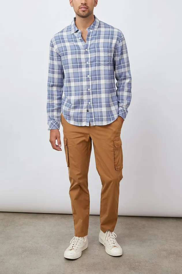 Shirts Men Rails Wyatt Shirt Royal Purple Steel