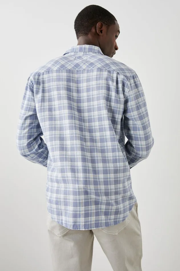 Shirts Men Rails Wyatt Shirt Seaglass White Topaz