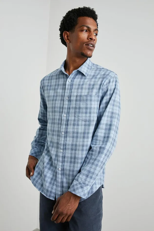 Shirts Men Rails Wyatt Shirt Sky Denim Heather