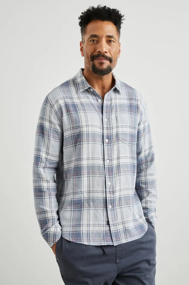 Shirts Men Rails Wyatt Shirt Sliph Stream Nimbus